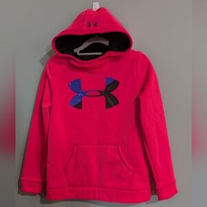 EUC Under Armour Kids Pink Hoodie Large (12?) *P2